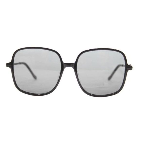 KAREN WAZEN BLACK SQUARE PLASTIC FRAME SUNGLASSES main image 4